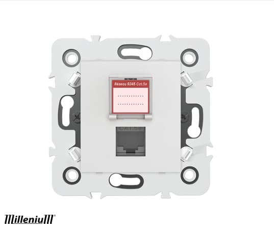 Prise RJ45 CAT.5E + Obturateur MILLENIUM LAP