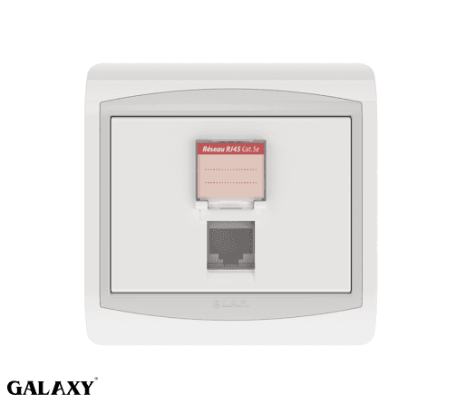 مقبس RJ45 CAT.5E + غطاء فتحة GALAXY LAP
