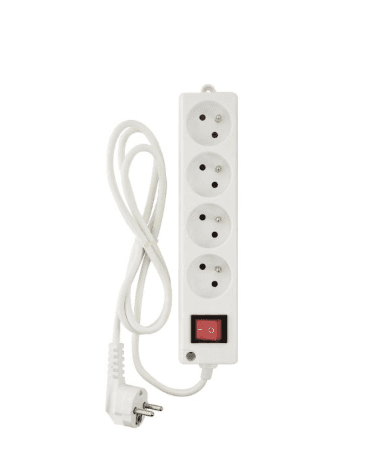 BLOC MULTIPRISES 4 POSTES BLANC INGELEC