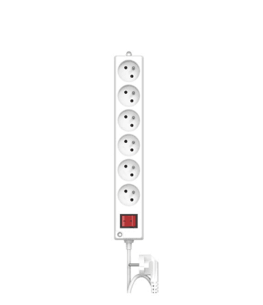 BLOC MULTIPRISES 6 POSTES BLANC INGELEC