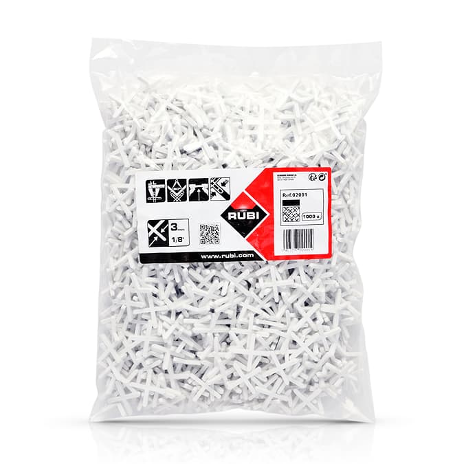 Croisillons pour Carrelage 3 mm (1000 Pièces) RUBI