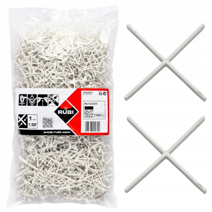 Croisillons pour Carrelage 1 mm (1000 Pièces) RUBI