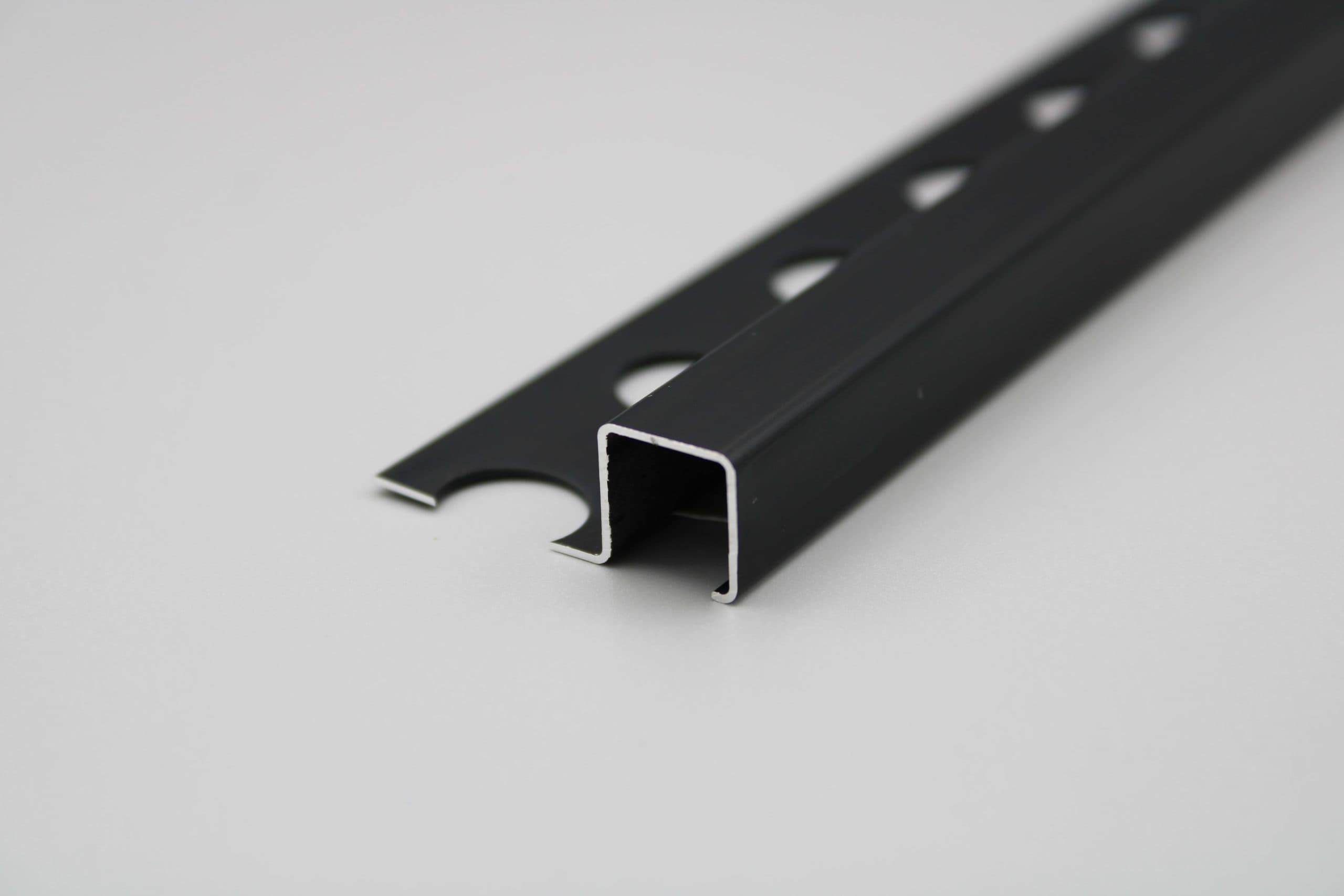ACC LISTELO Aluminium R12 × 10 mm Noir Mat LACADO LAR12NH EMBEPLAST