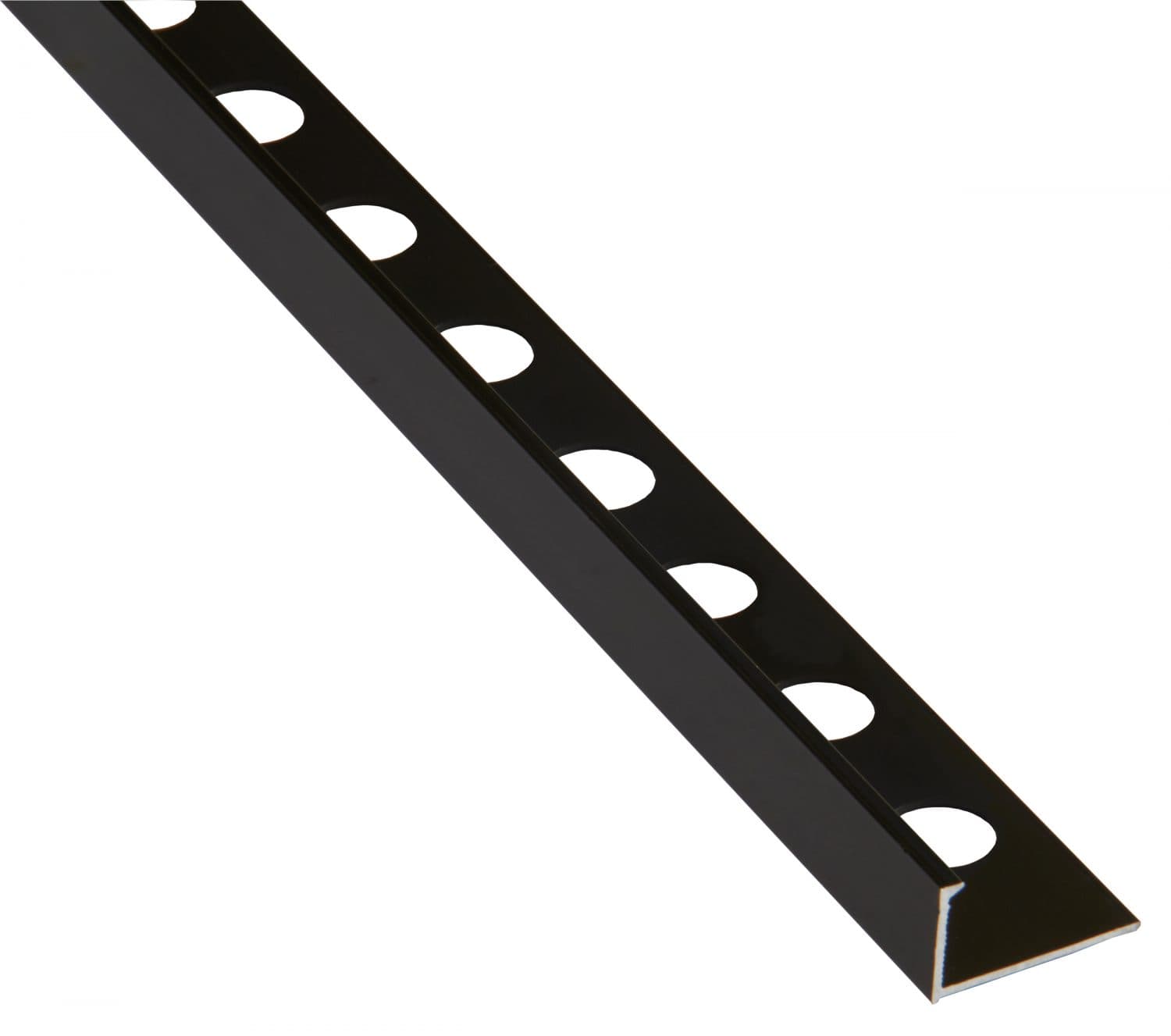 PERFIL ALUMINIO RECTO 12 NEGRO BRILLO