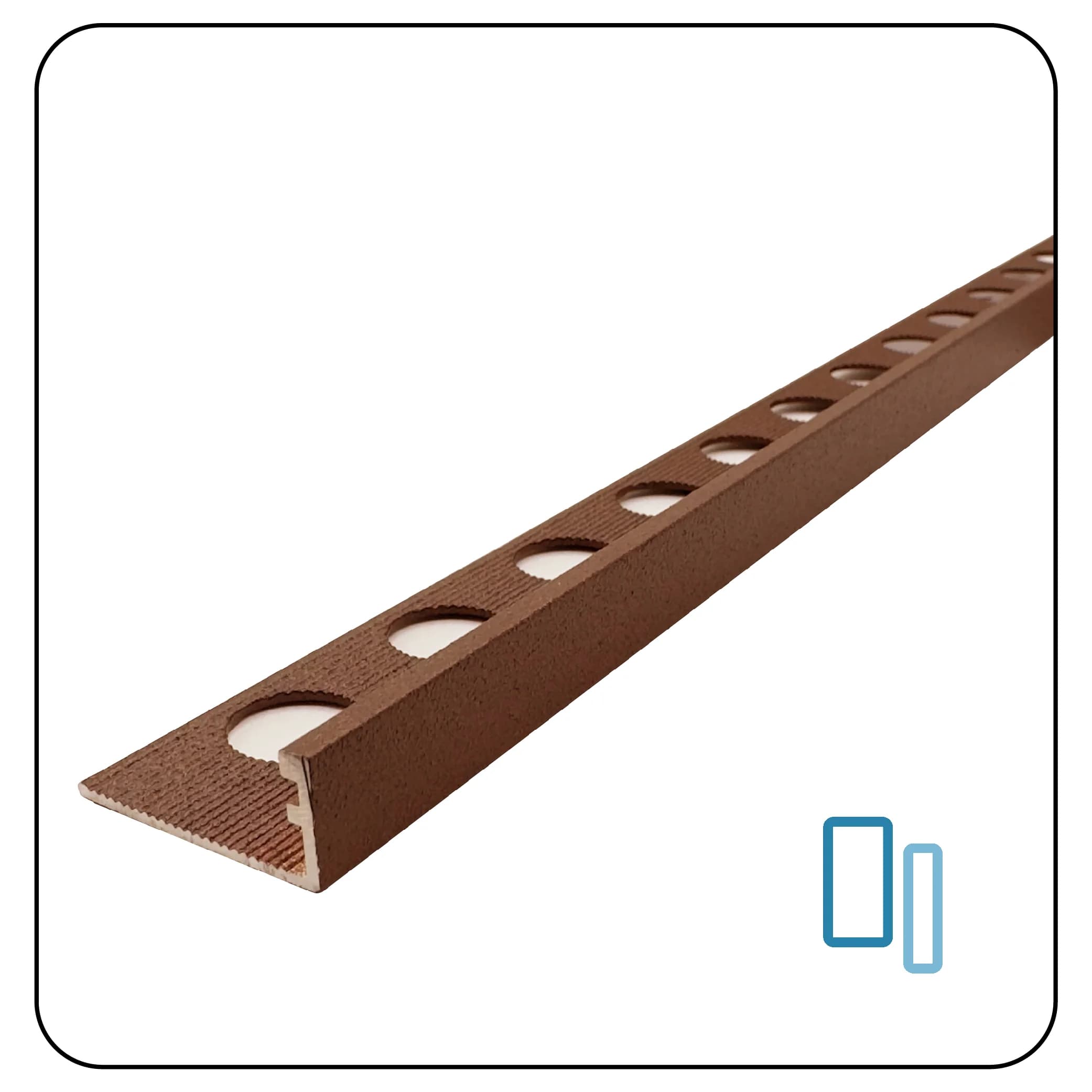 ACC Profilé Aluminium L12 mm BRONCE Brillant OAL12BB EMBEPLAST