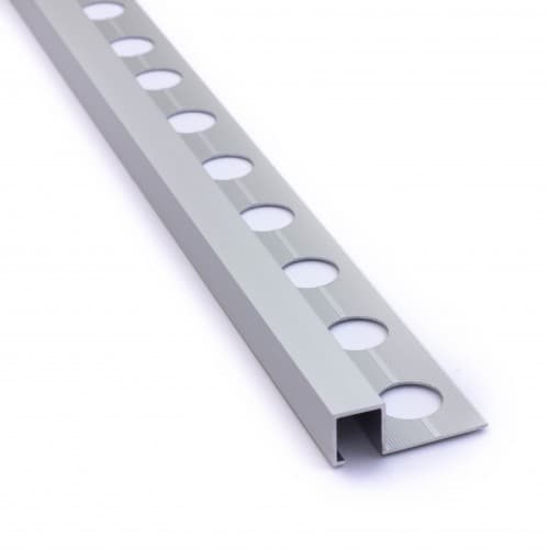بروفيل تزيين ألمنيوم R12 × 10 مم، فضي مطفي – EMBEPLAST
