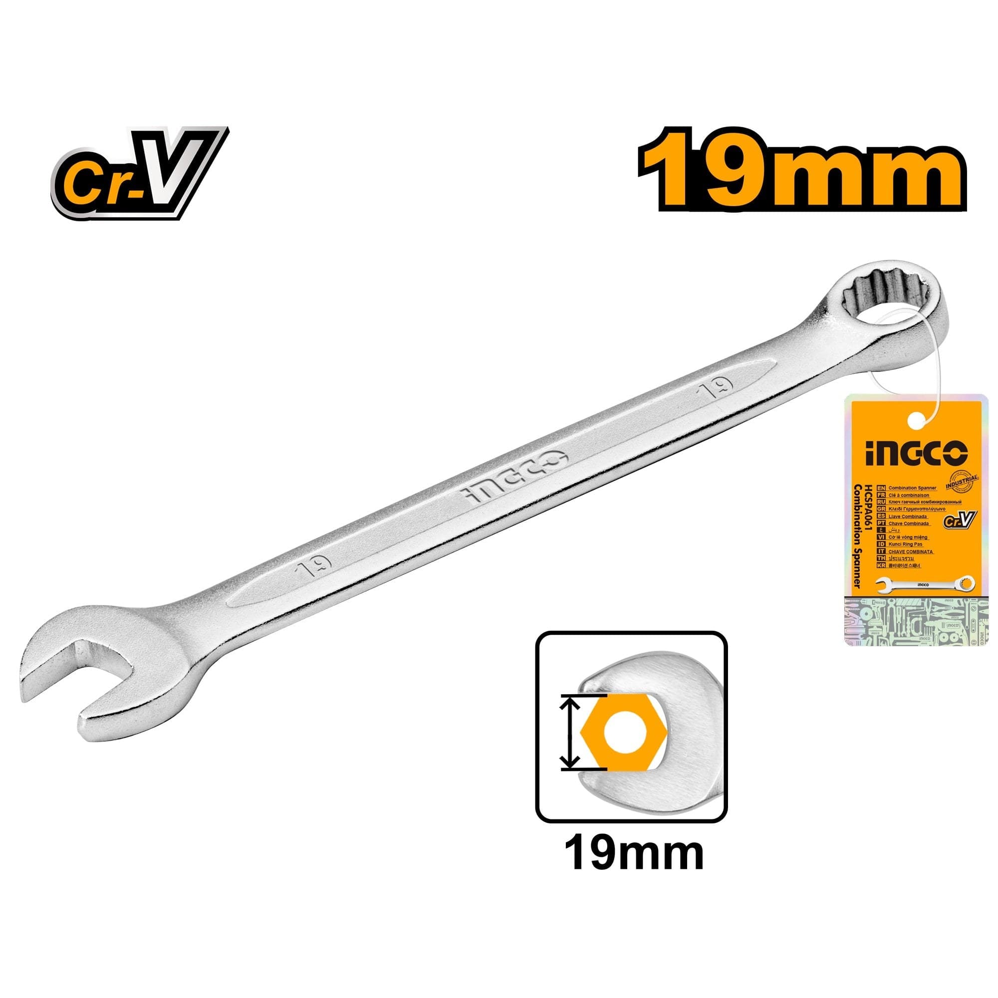Clé Mixte 19 mm - INGCO
