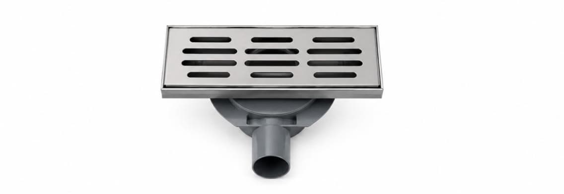 Caniveau de Douche à Grille 20 × 7 cm INOX - RAVENA