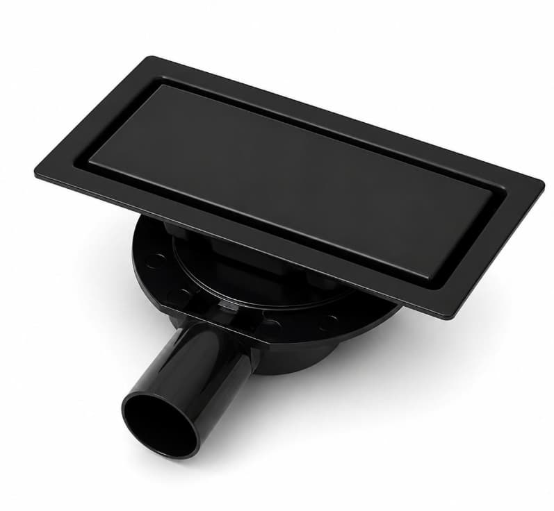 Caniveau de Douche 20 × 7 cm Noir - RINOVA