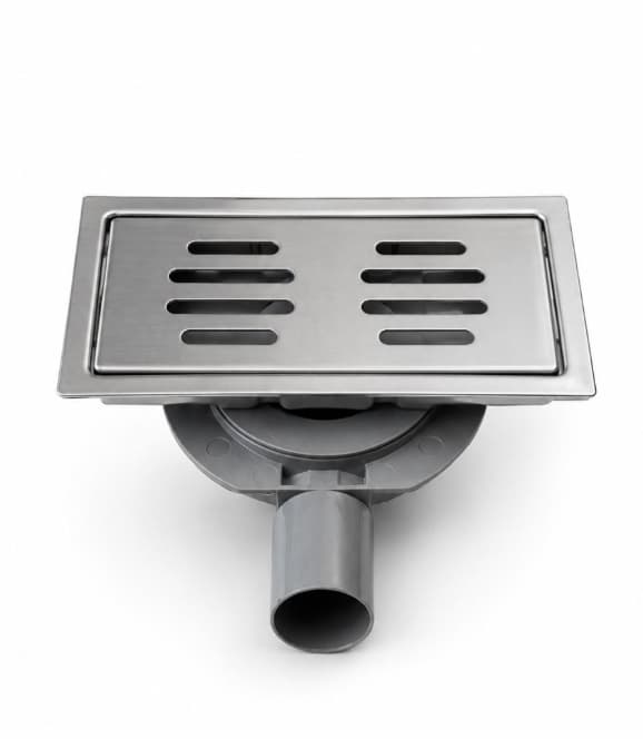 Caniveau de Douche à Grille 20 × 9 cm INOX - RINOVA