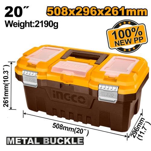 Boîte à Outils PVC Charnières Métal 20" - INGCO