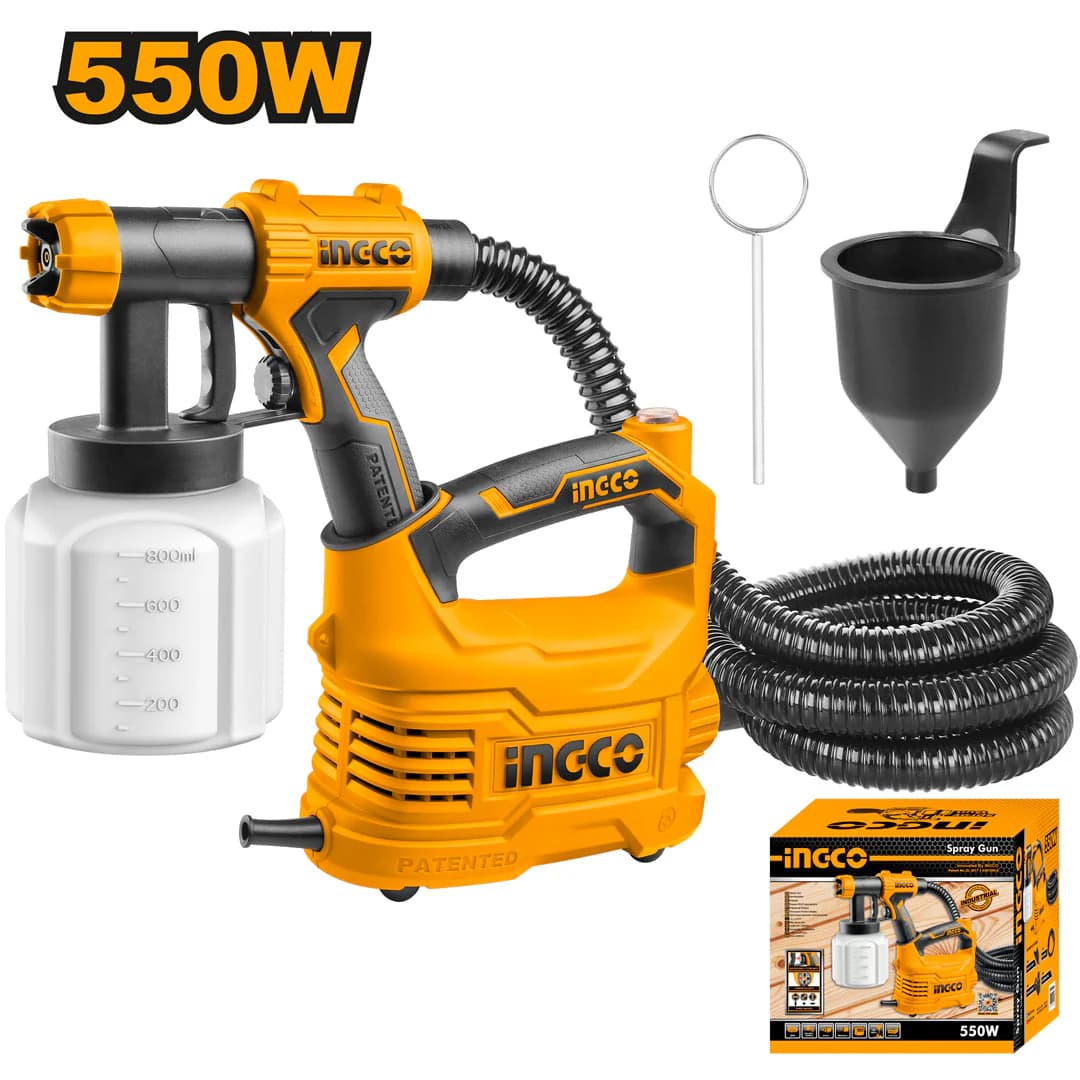 Pistolet à Peinture 550 W Bac en Aluminium - INGCO