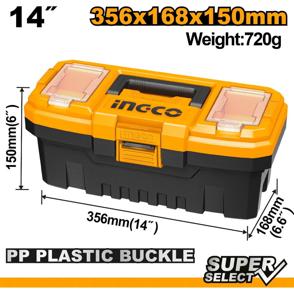 Boîte à Outils en Plastique PVC 14" - INGCO