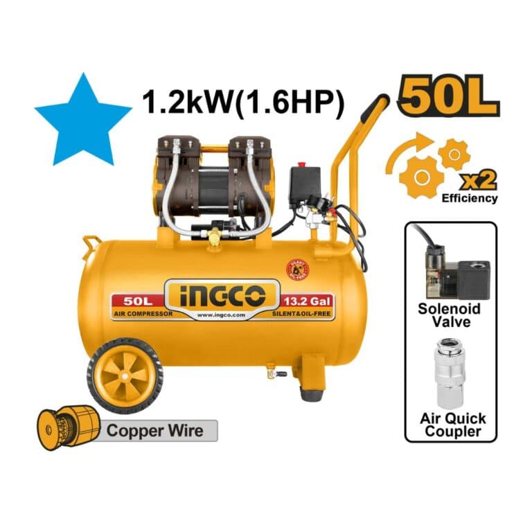 Compresseur Silencieux 50 L 1200 W(1,6 HP) - INGCO