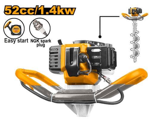 Tarière Thermique essence 52cc/1.4kw - INGCO