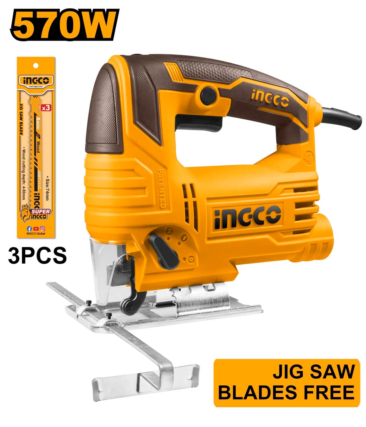 Scie Sauteuse 65 mm 570 W - INGCO