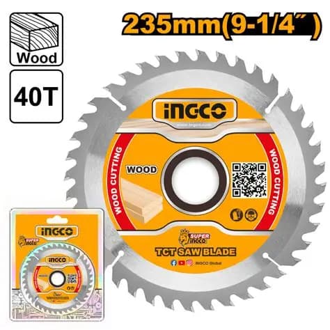 Disque de Bois pour Scie Circulaire 235 mm 40D Compatible CS2358 - INGCO