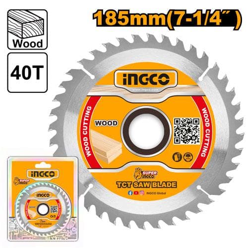 Disque Aluminium 185 mm 40 Dents - INGCO
