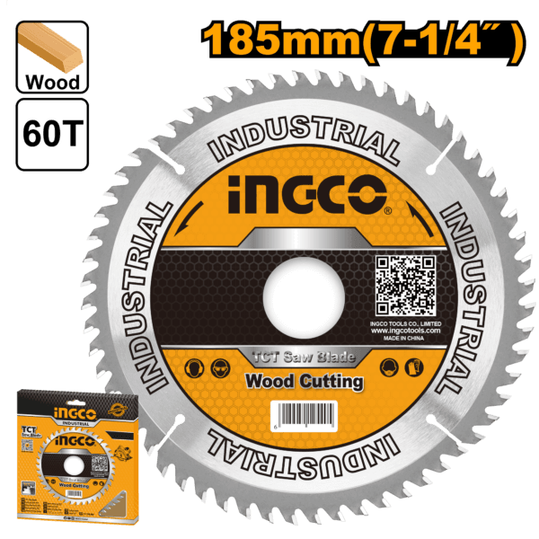 Disque Aluminium 185 mm 60 Dents - INGCO