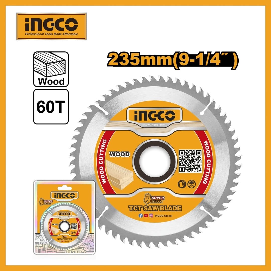 Disque de Bois 235 mm 60 Dents - INGCO