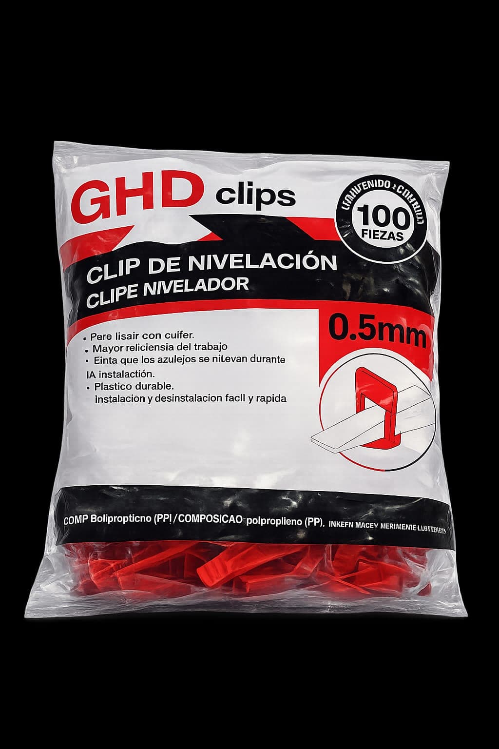Sachet de Cales de Serrage GHD Clips 0,5 mm