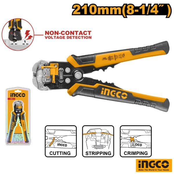 Pince à Dénuder Automatique (0,2~6mm2) - INGCO