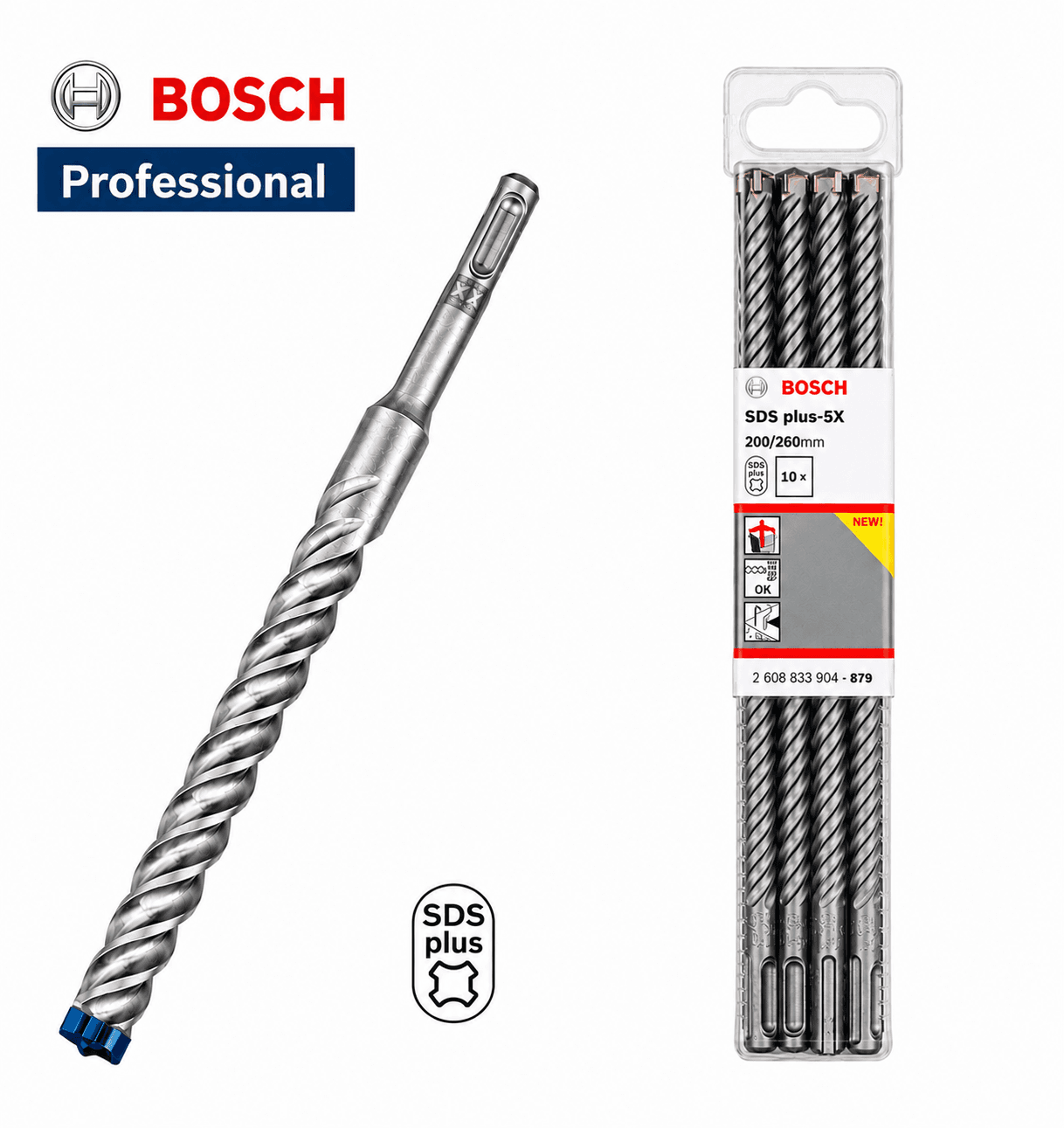 Foret à Béton 8 × 160 mm, SDS Plus - BOSCH