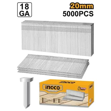 5000 Clous Galvanisés Lisses calibre18 - 20 × 1,2 mm - INGCO