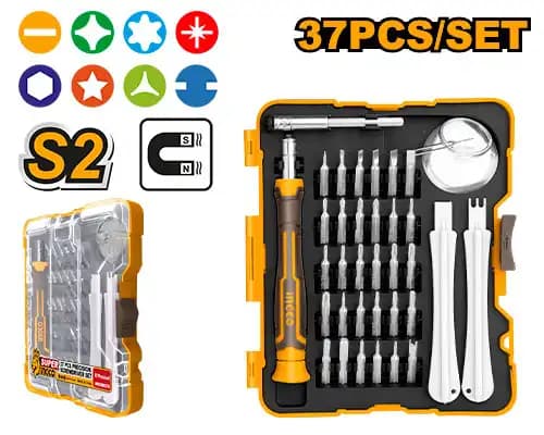 Jeu de Tournevis de Précision 37 Pièces - INGCO