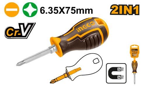 طقم مفكات 2من1 PH2 + SL6 - INGCO