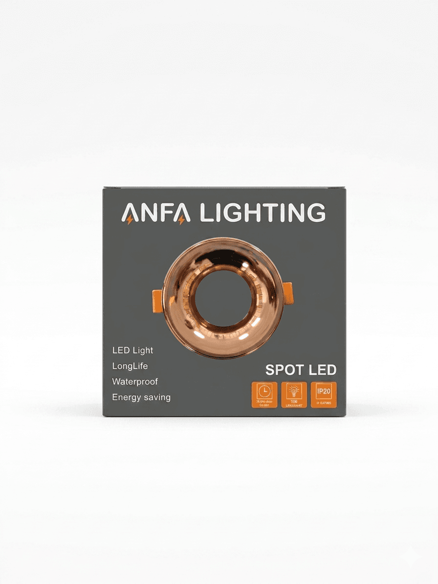 إطار سبوت LED ألمنيوم برونزي - ANFA LIGHTING