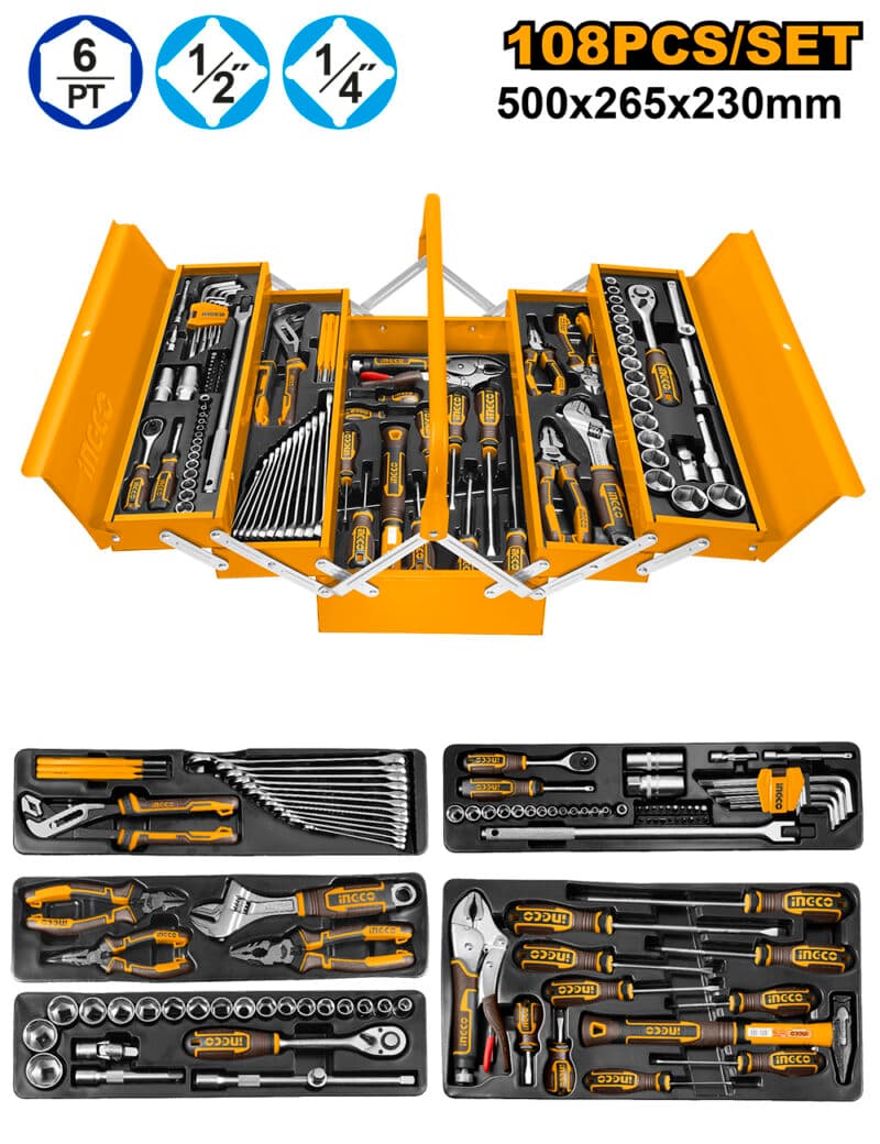 Boîte à Outils 108 Pièces - INGCO