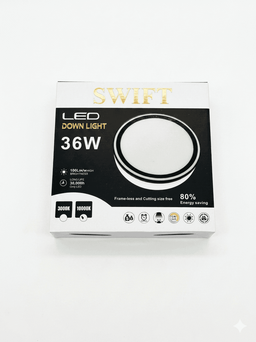 Panneau LED 36 W Noir en Saillie - SWIFT