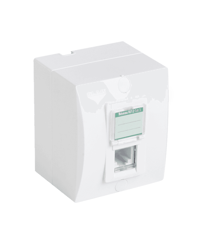 Prise RJ45 CAT.5 Simple + Obturateur OPTIMO - LAP