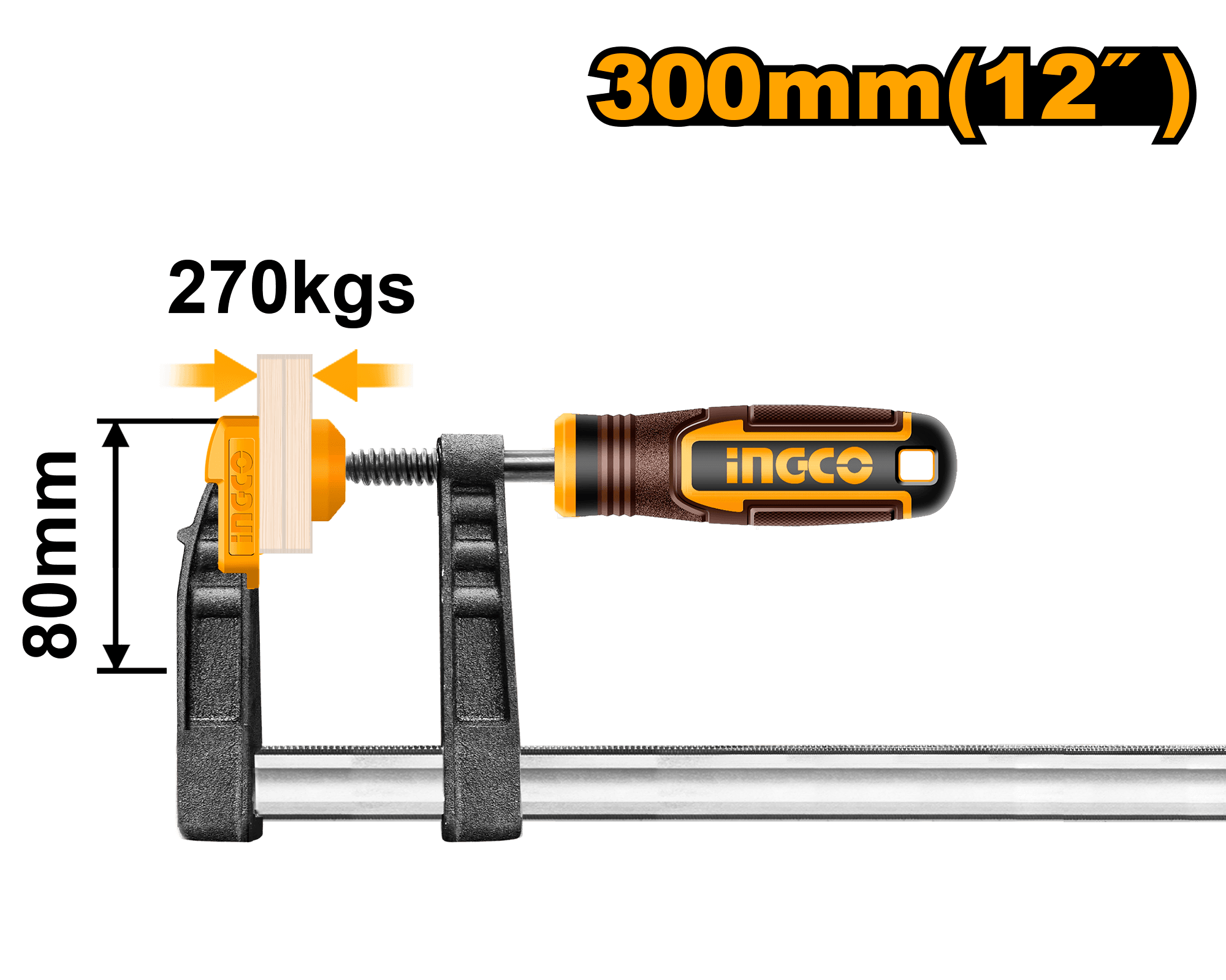 Étau 80 × 300 mm - INGCO