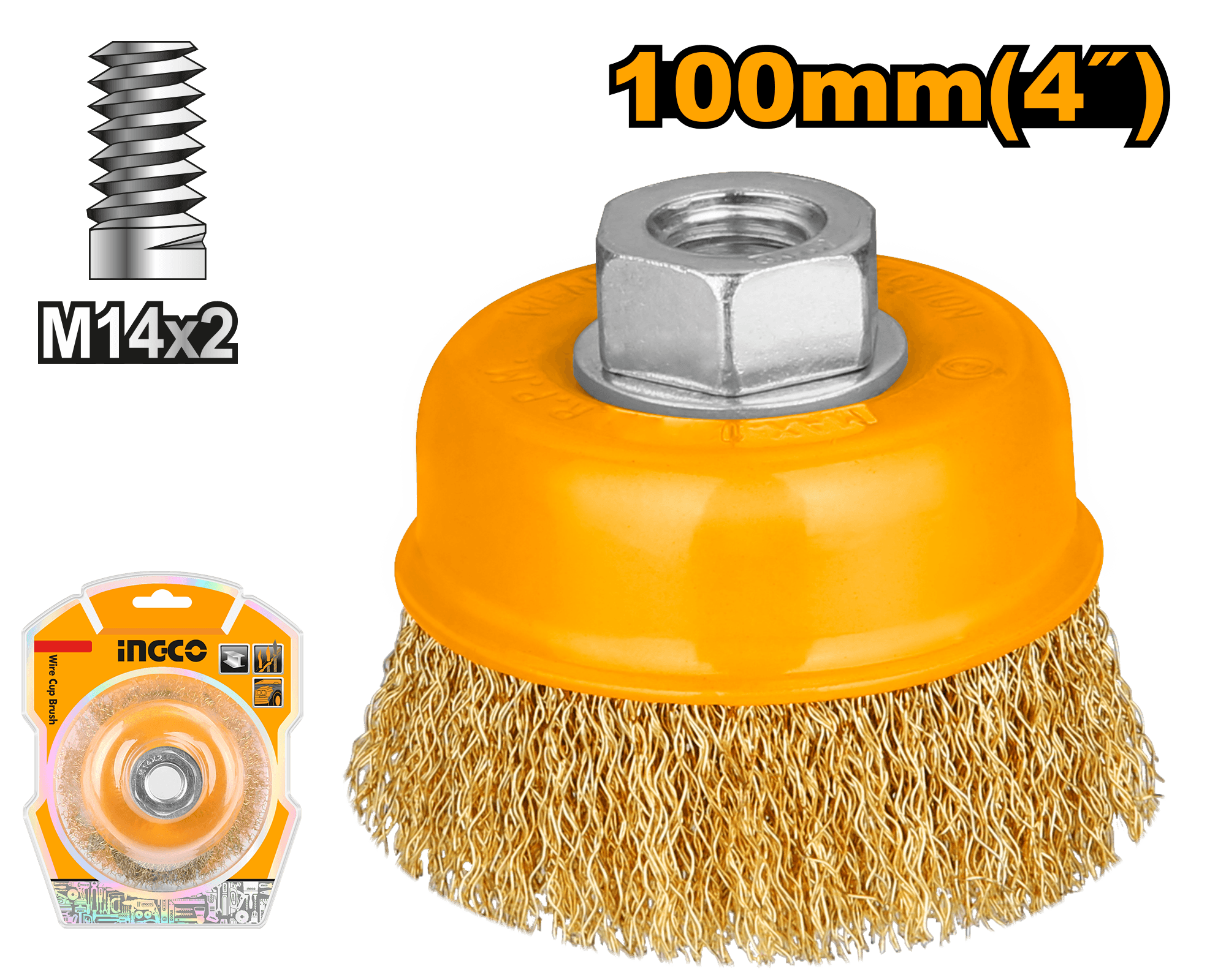 Brosse Métallique 100 mm - INGCO