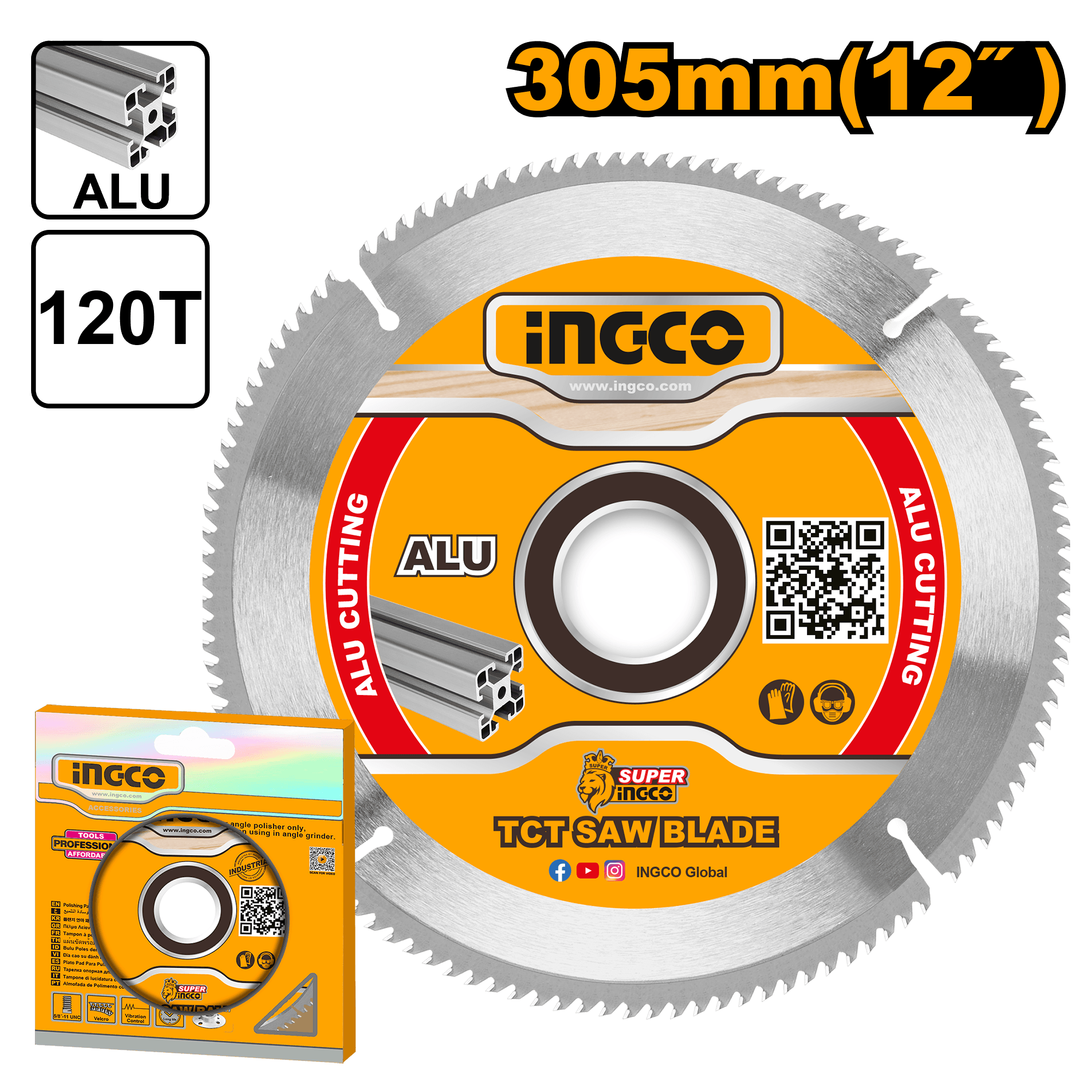 Disque de Bois 305 mm 120 Dents - INGCO