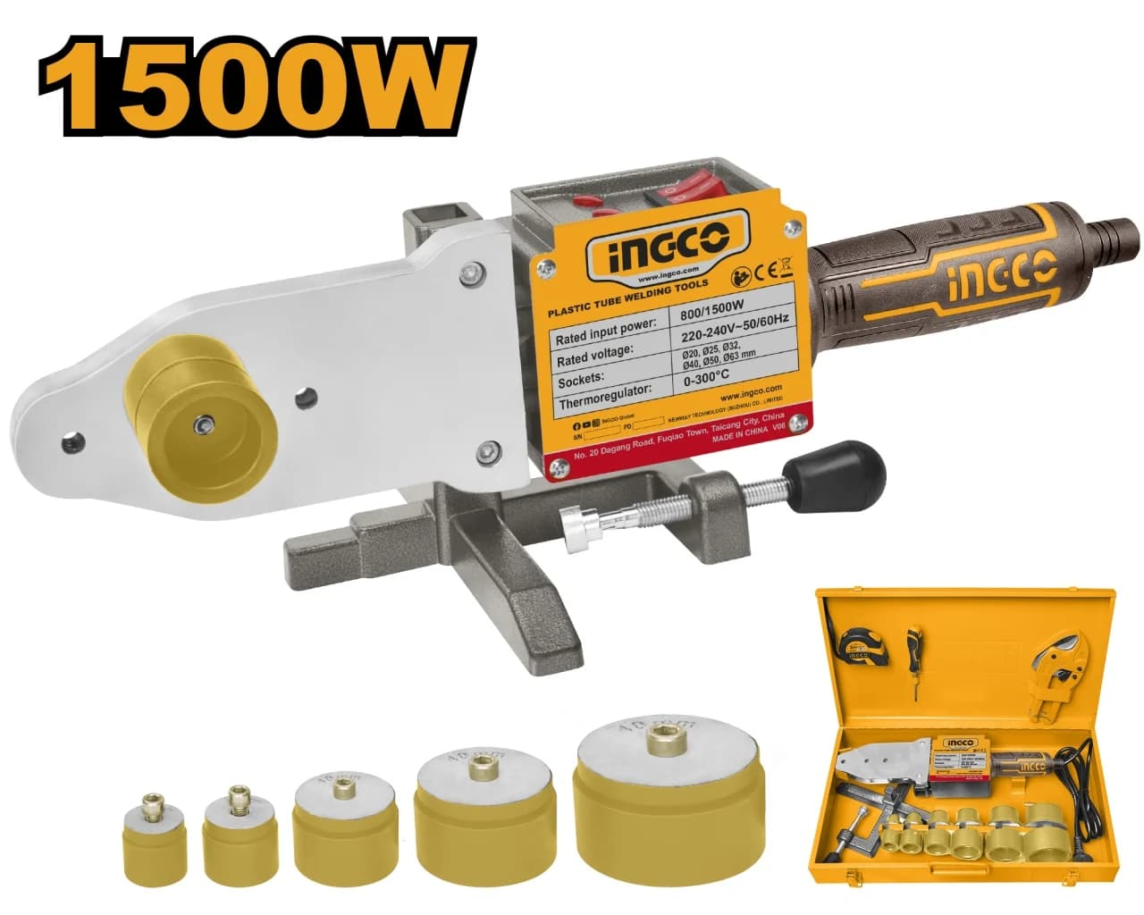 Machine de Soudage de Tubes en Plastique 800W_1500 W - INGCO
