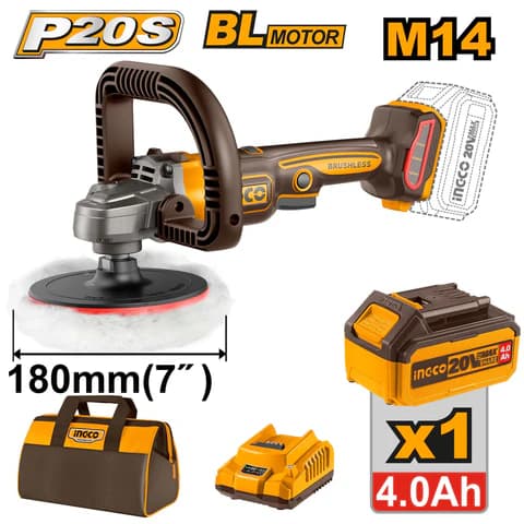 Polisseuse sans Balais 1 Batterie 4 Ah - INGCO