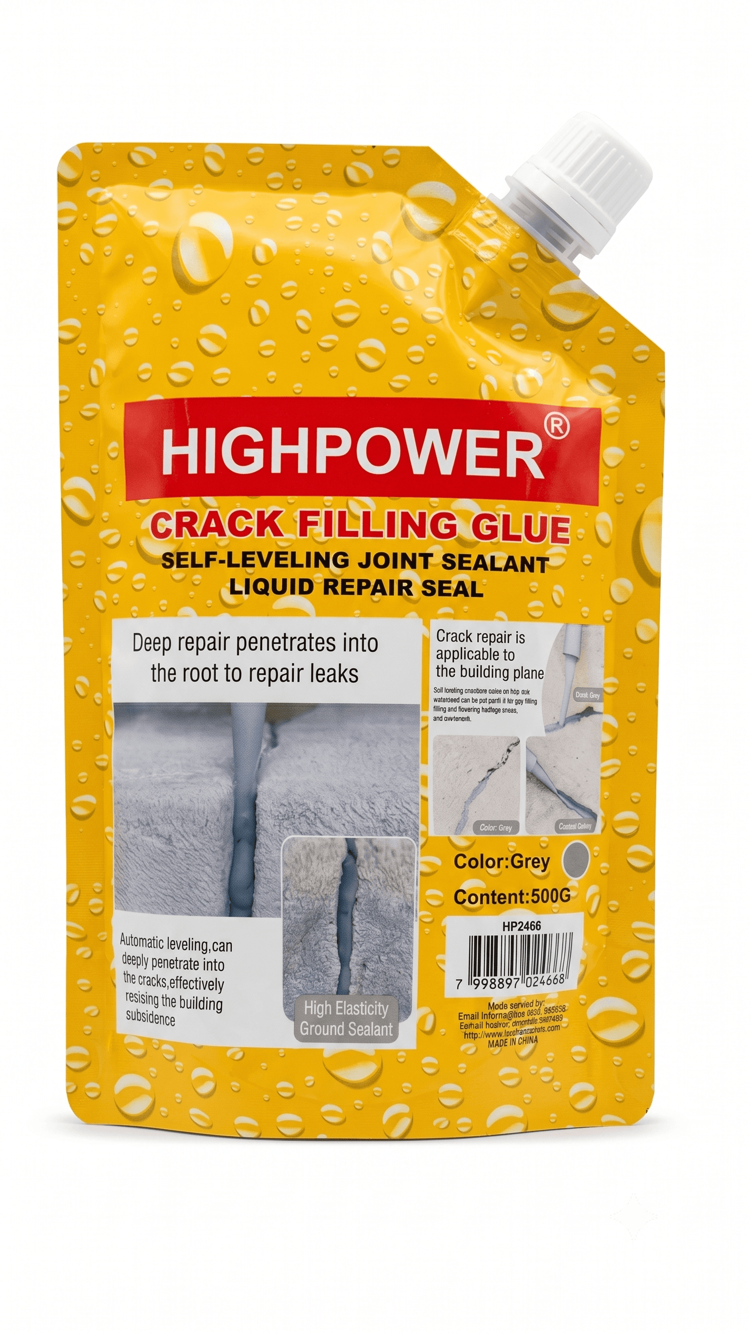 Colle de Réparation du Béton Étanche Gris 500 g