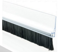Bas de Porte Isolant Brosse Transparent 1 m