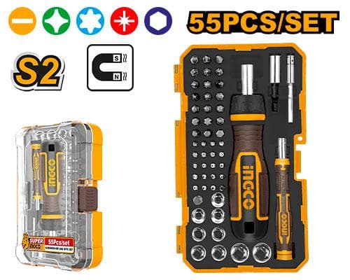 INGCO 55 Pièces Embout de Vissage
