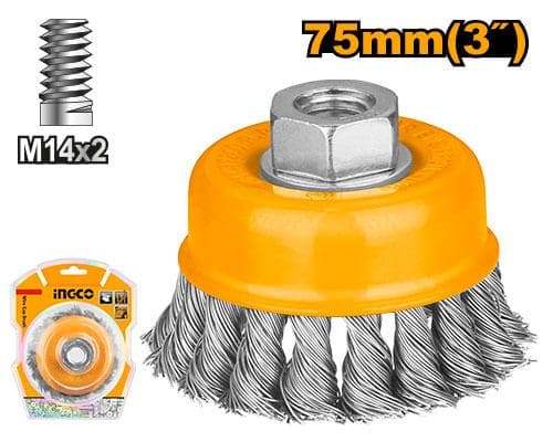 Brosse Métallique Torsadée 75mm - INGCO