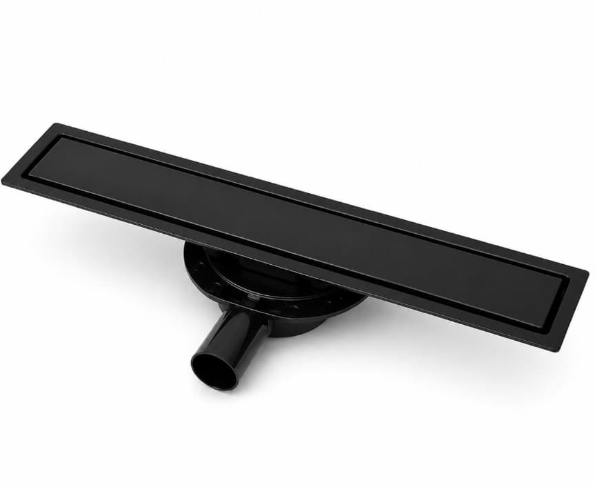 Caniveau de Douche 20 × 9 cm Noir - RAVENA