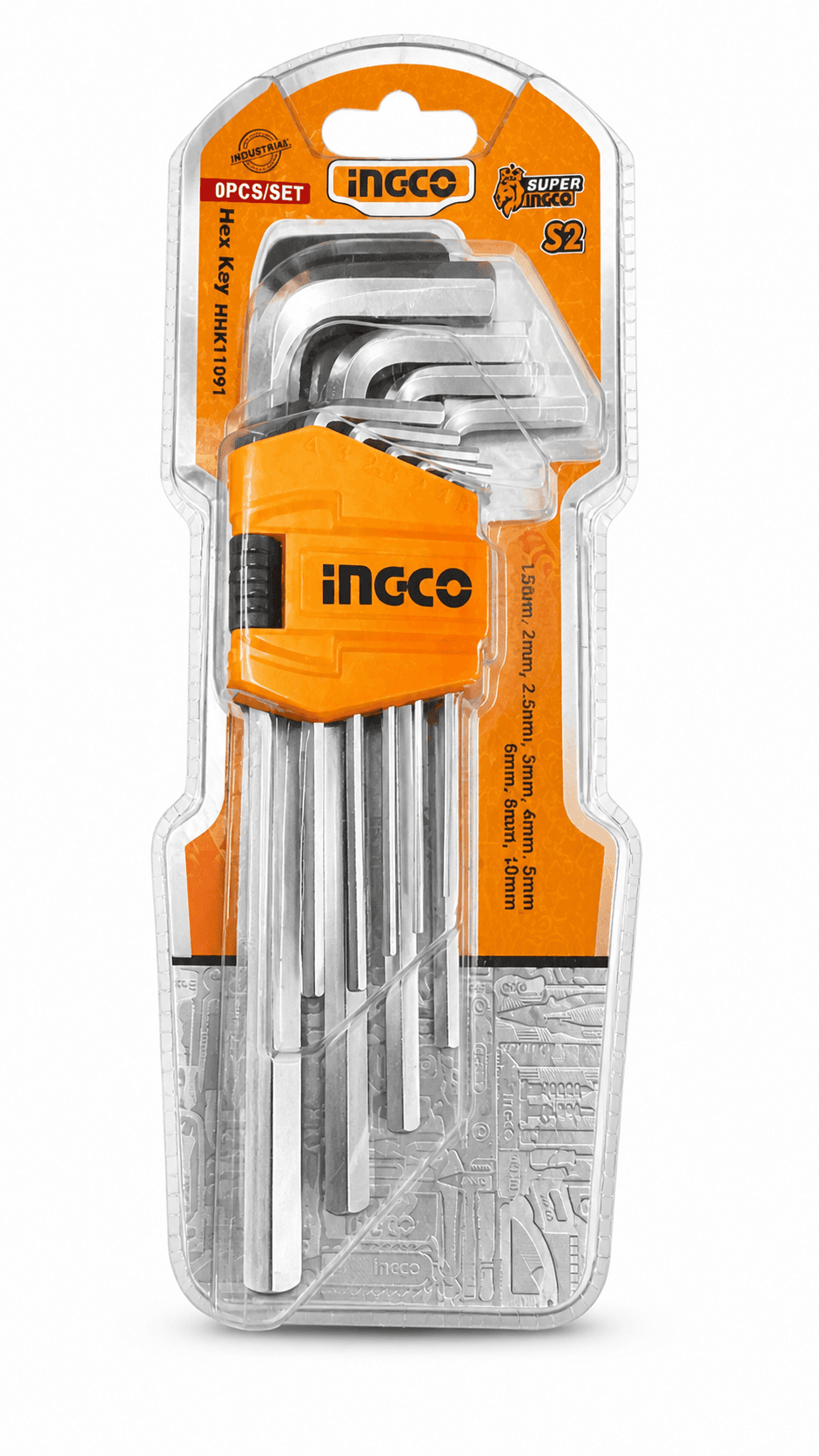 INGCO 9 Pièces Paquet Clé Allen