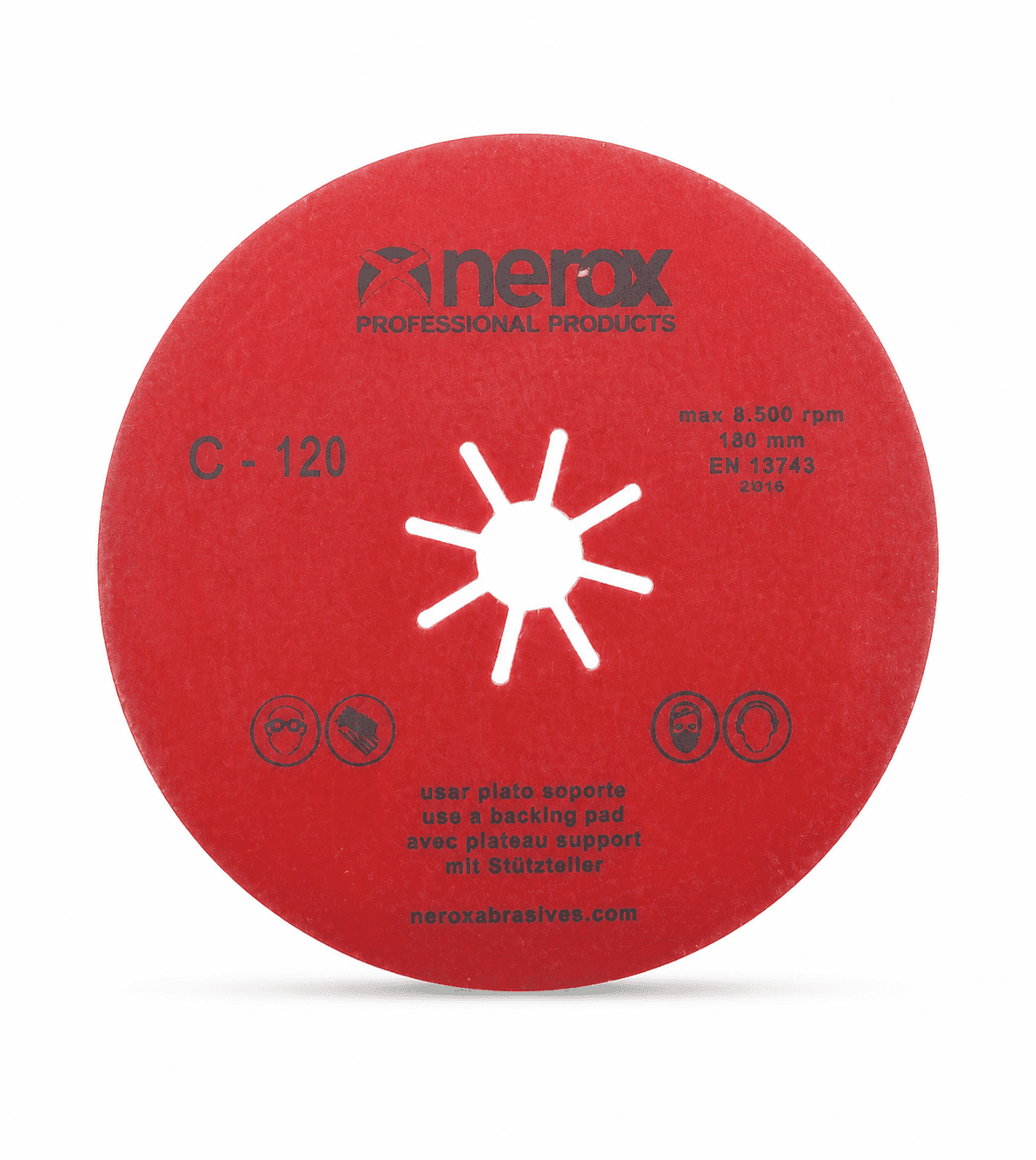 NEROX 180 mm Disque Fibre abrasif 120